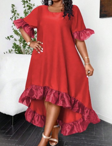 Rochie lunga SHEIN CURVE, rosu