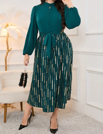 Rochie lunga SHEIN CURVE, verde