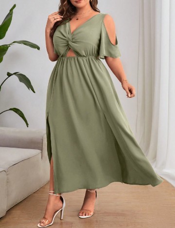 Rochie lunga SHEIN CURVE, verde