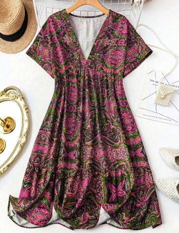 Rochie scurta SHEIN CURVE, mix culori