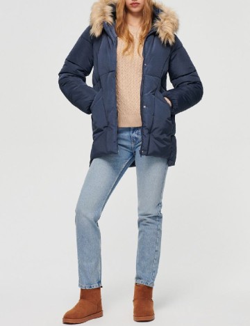 Geaca House Brand, albastru