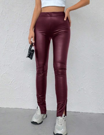 Pantaloni Three-S, visiniu