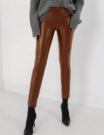 Pantaloni Three-S, maro