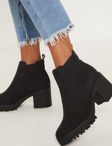 Botine PrettyLittleThing, negru