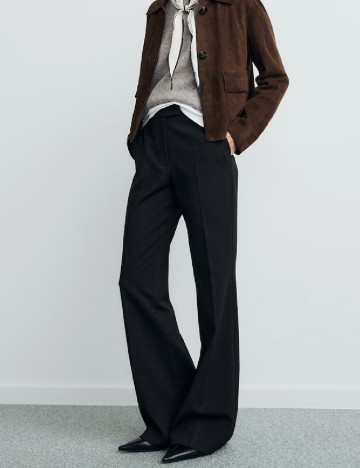 Pantaloni Mango, negru