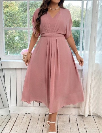 Rochie medie SHEIN CURVE, roz