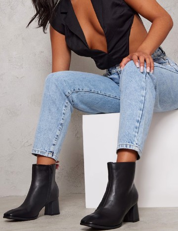 Botine PrettyLittleThing, negru