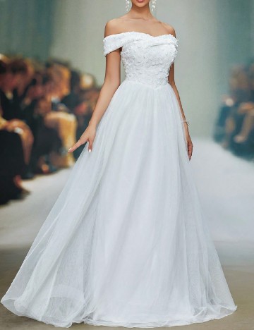 Rochie lunga Mgiacy, alb