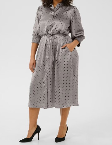 Rochie medie Kaffe Curve, gri