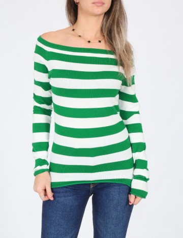 Bluza Zara, alb/verde