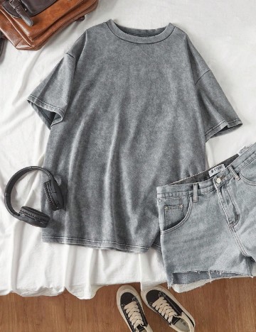 Tricou SHEIN CURVE, gri