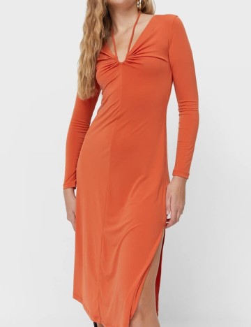 Rochie medie Stradivarius, portocaliu, L