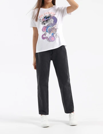 Tricou House Brand, alb, M