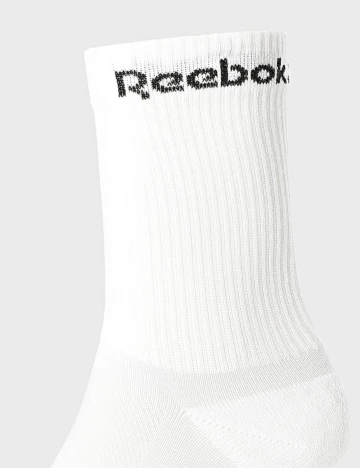 Set sosete Reebok, alb Alb