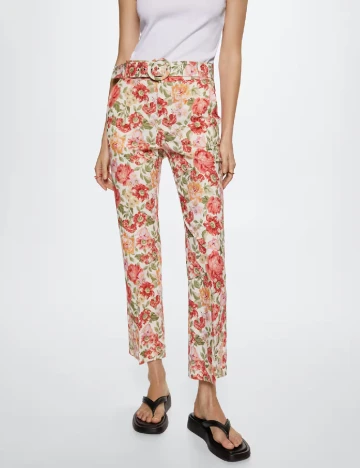 Pantaloni Mango, floral Floral print