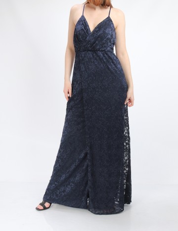 Rochie lunga Goddiva, bleumarin, 38