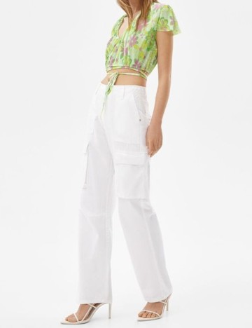 Top Bershka, verde, S