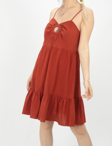 Rochie Scurta SHEIN, caramiziu, M