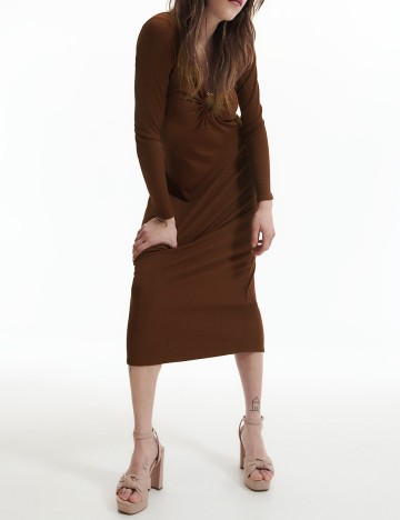 Rochie medie Reserved, maro, S