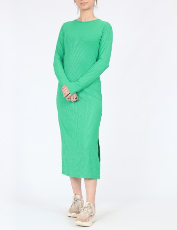 Rochie medie Pieces, verde, XS