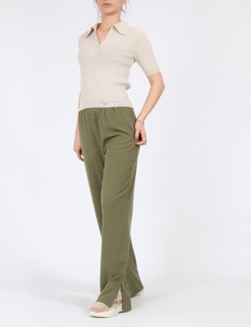 Pantaloni Pieces, verde, M