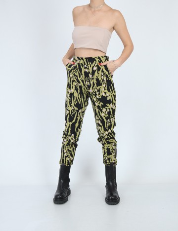 Pantaloni Ichi, verde, S