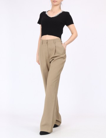 Pantaloni NA-KD, kaki