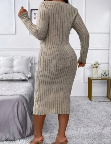 Rochie medie SHEIN CURVE, bej Crem