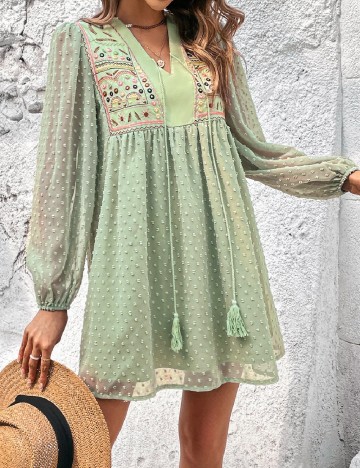 Rochie scurta SHEIN, verde