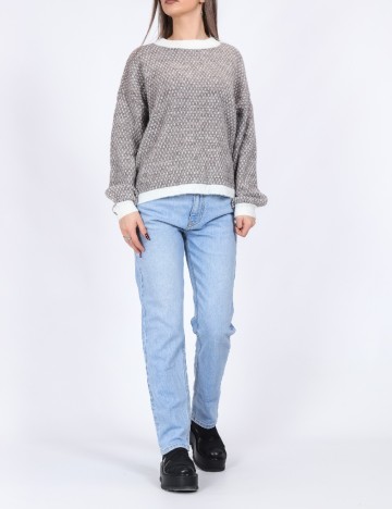 Pulover Pieces, maro