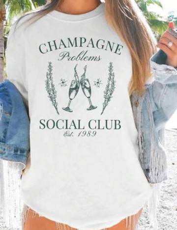 Tricou Oversize SHEIN, alb