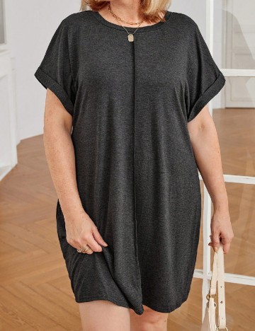 Rochie scurta SHEIN CURVE, gri inchis