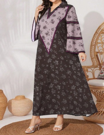 Rochie lunga SHEIN CURVE, maro