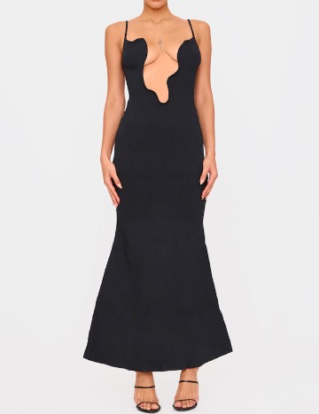 Rochie lunga PrettyLittleThing, negru