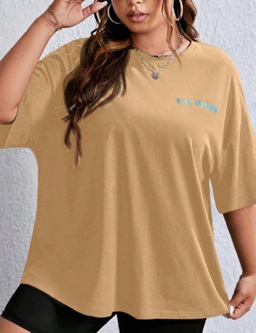 Tricou SHEIN CURVE, crem