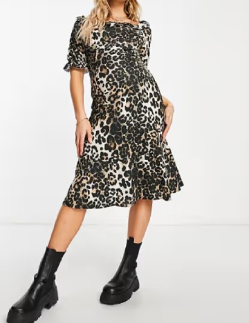 Rochie medie River Island Maternity, animal print