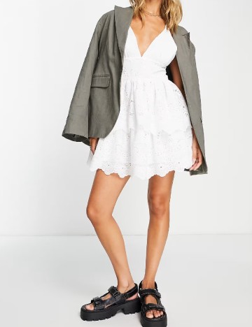 Rochie scurta Top Shop, alb