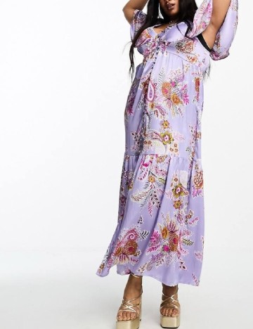 Rochie lunga ASOS Curve, mov