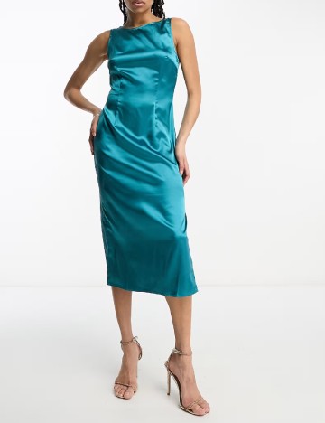 Rochie medie Urban Threads, albastru