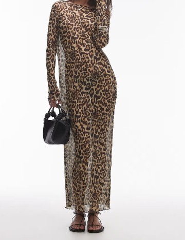 Rochie lunga Top Shop, animal print
