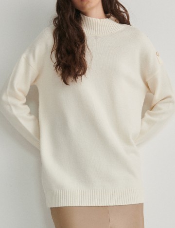 Pulover Reserved, ecru
