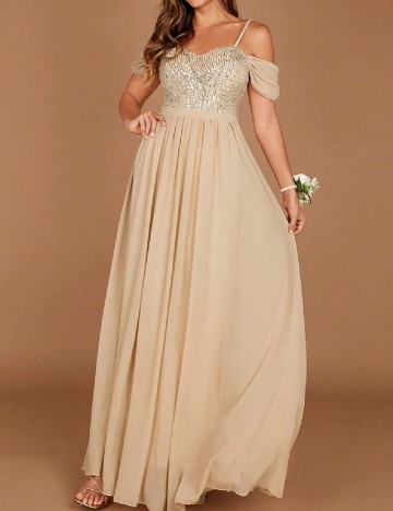 Rochie lunga SHEIN, crem