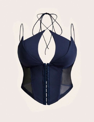 Top SHEIN CURVE, bleumarin