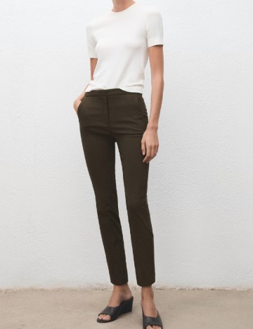 Pantaloni Mango, kaki