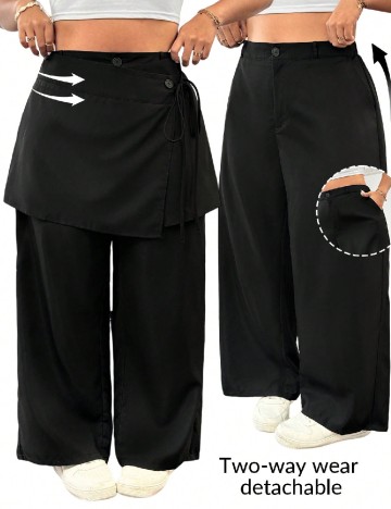 Pantaloni SHEIN CURVE, negru