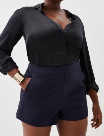 Pantaloni scurti Karen Millen Plus Size, bleumarin