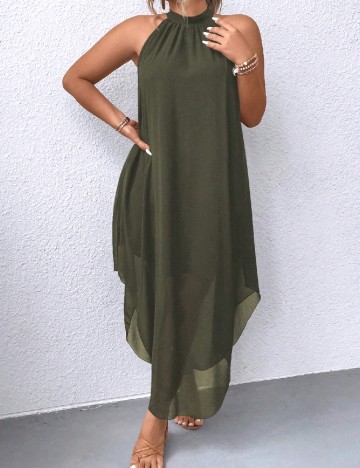 Rochie lunga SHEIN CURVE, verde