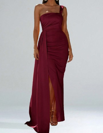 Rochie lunga Miss ord, visiniu