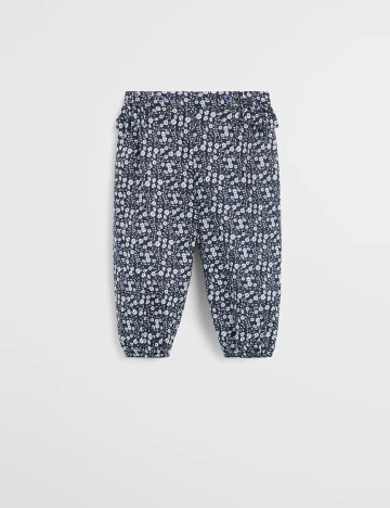 Pantaloni Mango Kids, bleumarin, 1-3 LUNI Albastru