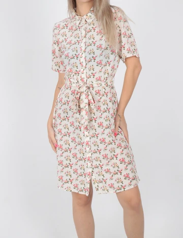 Rochie scurta Pieces, floral, M Floral print